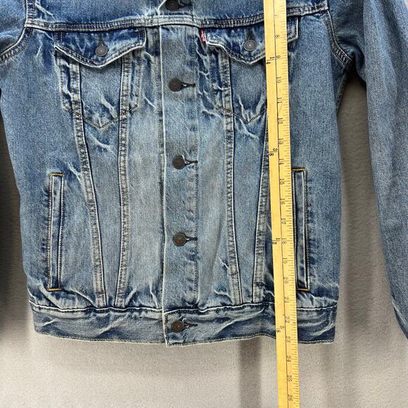 VTG Levi's Denim Jacket Men's S Blue Classic Trucker Jacket Vintage 80s Preppy - Picture 11 of 11